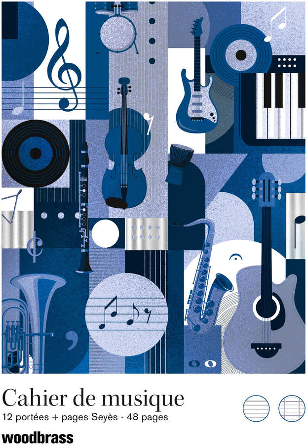 Music notebook 12 Staves + Seyes pages - 48 pages
