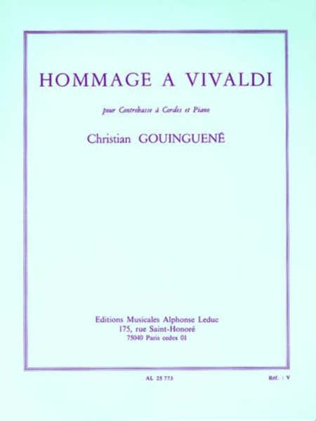 Leduc Gouinguene Christian - Hommage A Vivaldi - Contrebasse & Piano