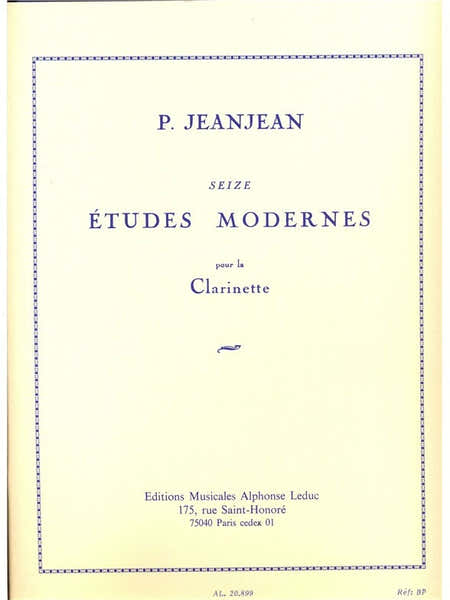 Leduc 16 Modern Studies for Clarinet