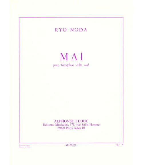 Leduc Noda R. - Mai - Saxophone Alto Solo