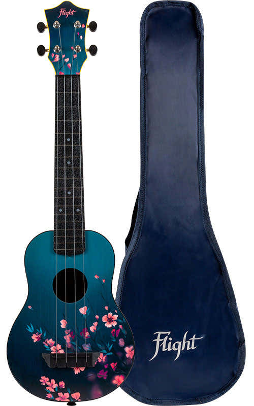 Flight: TUSL32 Long Neck ABS Travel Uke - Sakura -