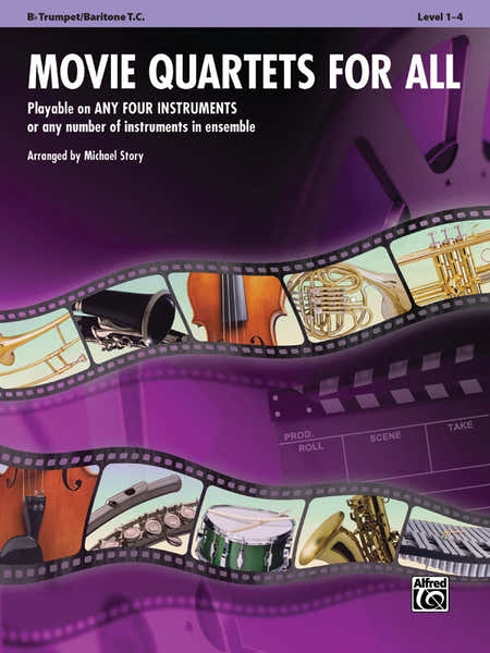 Alfred Publishing Movie Quartets For All - Trompette