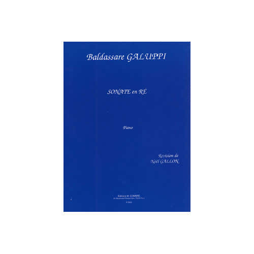 Combre Galuppi - Sonate En Ré - Piano