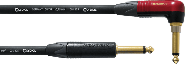 Cordial Guitar Cable Jack Straight /Angled Silent 3 M