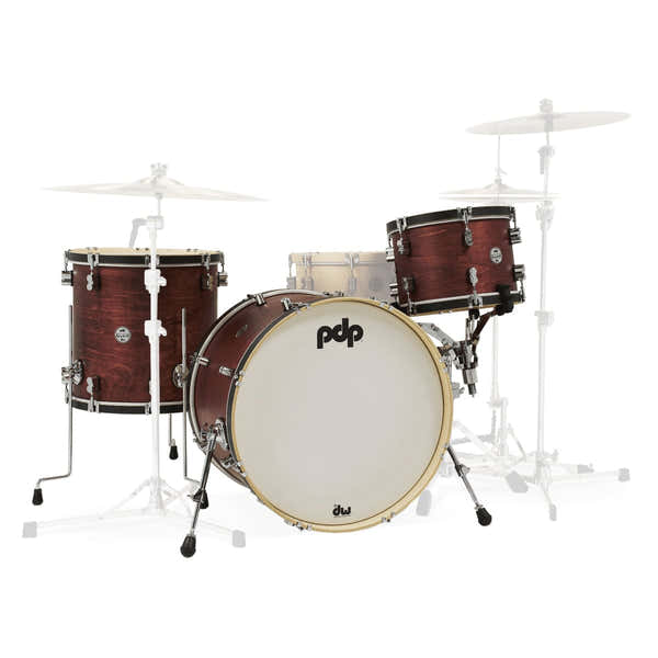 PDP By DW CONCEPT CLASSIC WOOD HOOP 3 SHELLS 22,13,16 OX BLOOD STAIN - PDCC2213OB
