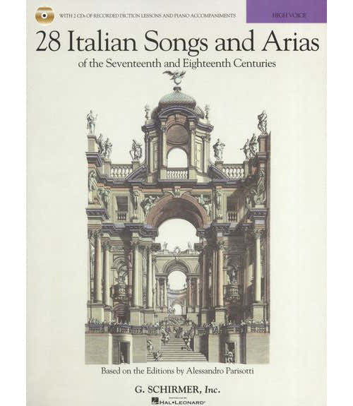 Hal Leonard 28 ITALIAN SONGS AND ARIAS OF 17TH AND 18TH CENT PARISOTTI HIGH VOICE + MP3