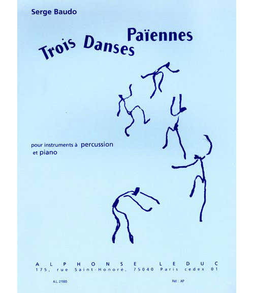 Leduc BAUDO SERGE - TROIS DANSES PAIENNES - PERCUSSION