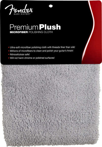 Fender Premium Plush Microfiber Polishing Cloth Gray
