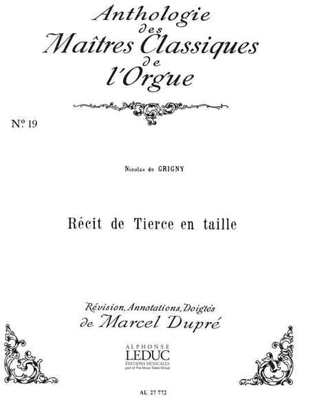 Leduc Recit De Tierce En Taille