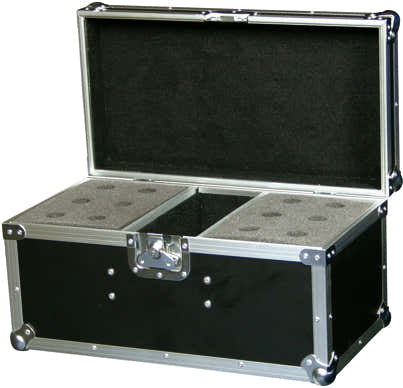 Flight case for microphones