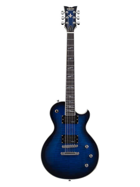 Schecter Solo-Ii Supreme See Thru Blue Burst
