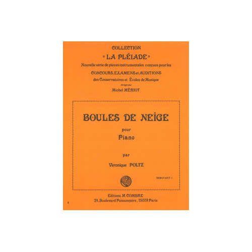 Combre Poltz - Boules De Neige - Piano