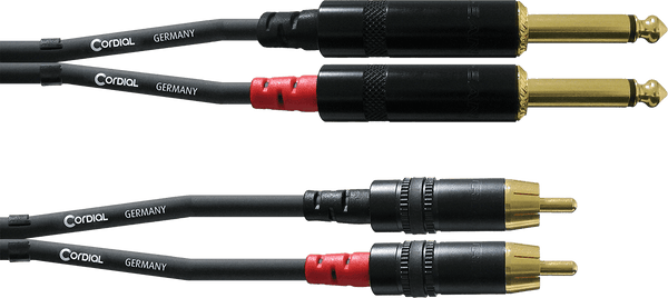 AUDIO CABLE DOUBLE JACK MONO/RCA 6 M