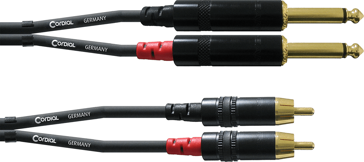AUDIO CABLE DOUBLE JACK MONO/RCA 6 M