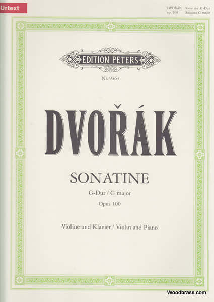 Edition Peters Antonin Dvorak Sonatina In G Op. 100