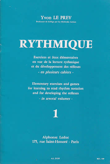 Leduc LE PREV YVON - RYTHMIQUE VOL.1