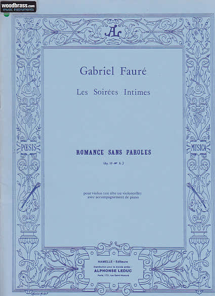 Leduc FAURE GABRIEL - ROMANCE SANS PAROLES OP.17 N°3 (OU ALTO OU VIOLONCELLE)