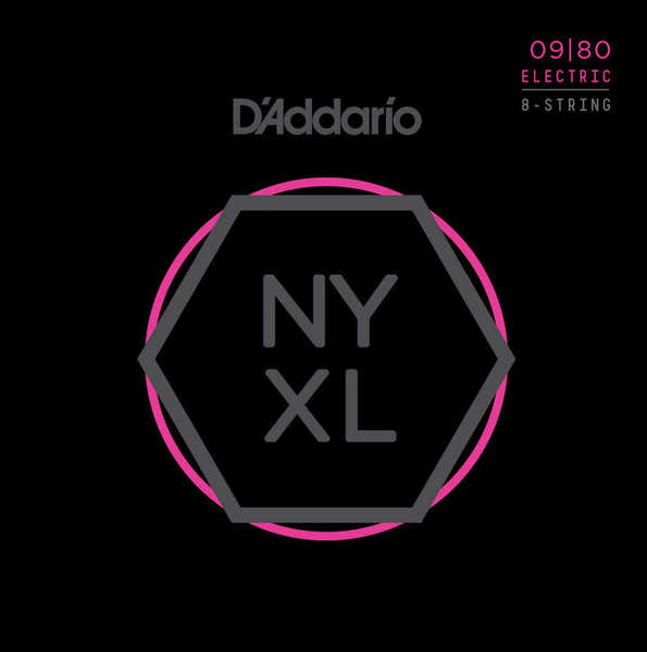 D'ADDARIO STRINGS FOR ELECTRIC GUITAR 8 STRINGS NYXL0980 NICKEL NET SUPER LIGHT 09-80