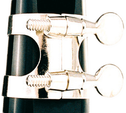 334N - Alto Sax Ligature Metal Nickel-Plated