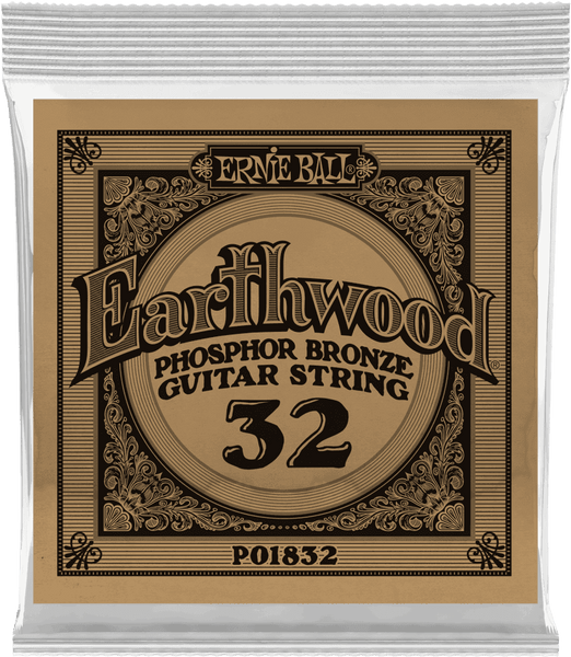 Ernie Ball .032 EARTHWOOD PHOSPHOR BRONZE ACOUSTIC GUITAR STRINGS
