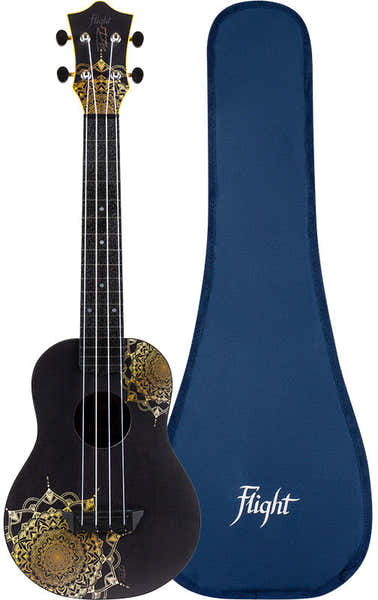Flight TUC40 Travel Concert Ukulele - Gold Mandala -