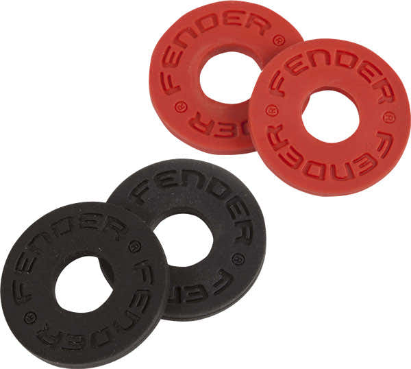 Fender Strap Blocks 4-pack Black (2) And Red (2)