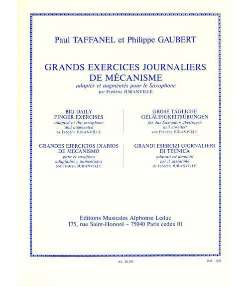 Leduc Taffanel/gaubert - Grands Exercices Journaliers - Saxophone