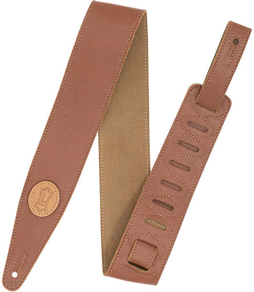 Levys LEATHER STRAP WITH COLORED SUEDE BACK 6,35 CM - TAN-SAND