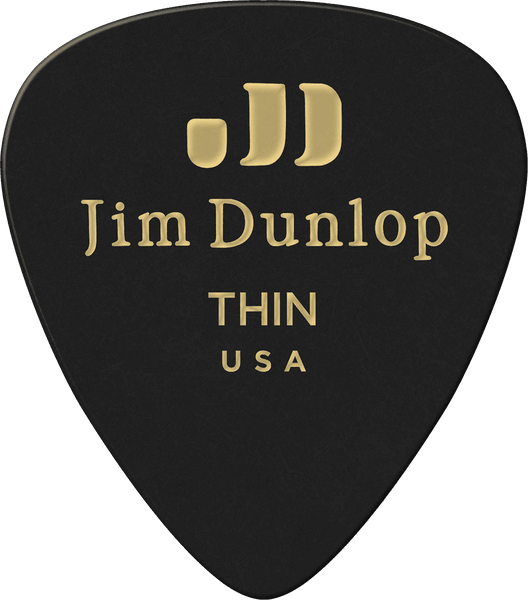 Dunlop 12 x Thin Genuine Celluloid Black