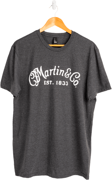 C.F. Martin & Co Tee-Shirt Hethrdcharcoal,Whtscriptlogo,S
