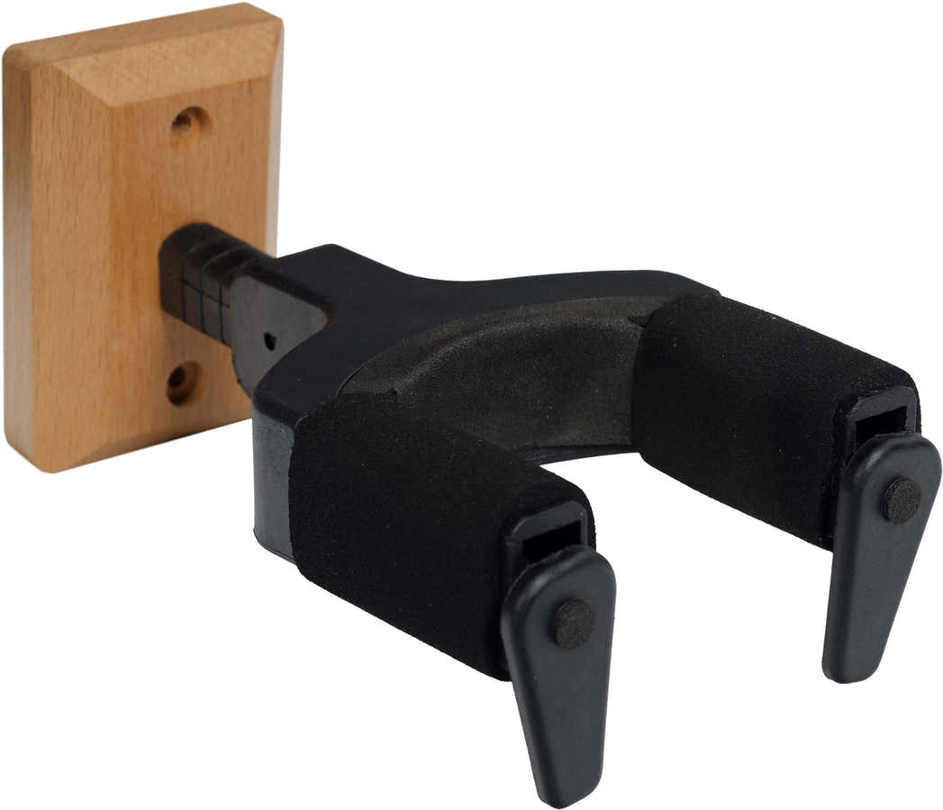GH40-LOCK Wooden Base Locking Guitar Wall Stand