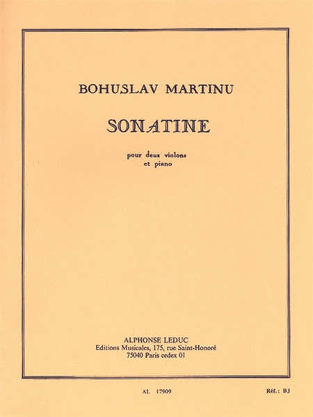 Leduc Sonatine For Two Violins And Piano H198