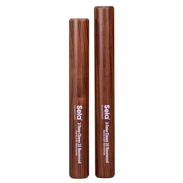 Sela Percussion 2-tone Claves 25 Rosewood Se 284