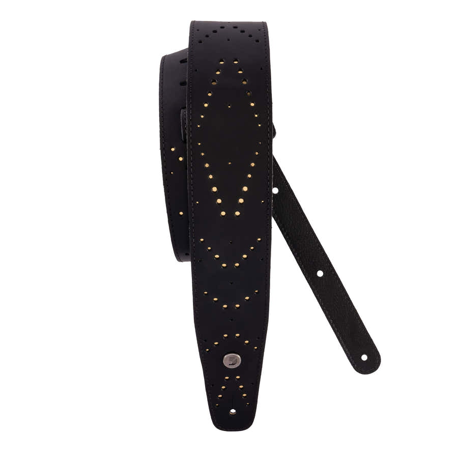 Vented Leather Guitar Strap Star Dust