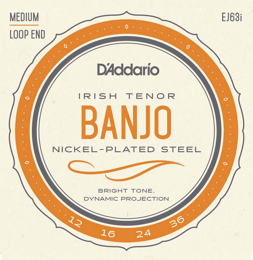 EJ63I STRINGS FOR BANJO LIGHT TENOR IRISH 12-36