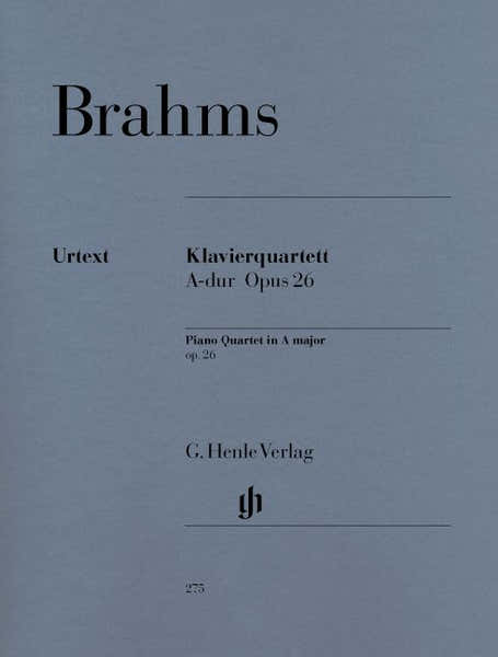Henle Verlag Brahms J. - Piano Quartet A Major Op. 26