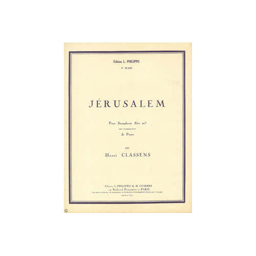 Combre Classens - Jérusalem - Saxophone et Piano
