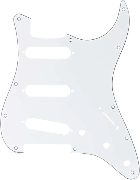 Strat SSS White Pickguard