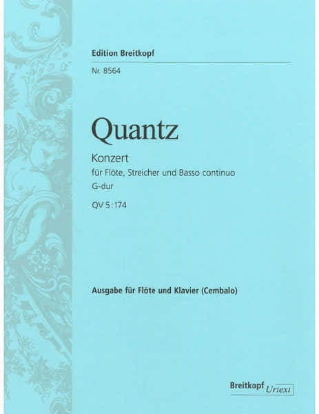 Edition Breitkopf Quantz - Flute Concerto In G Major QV 5:174 QV 5:174 - Flute et Piano