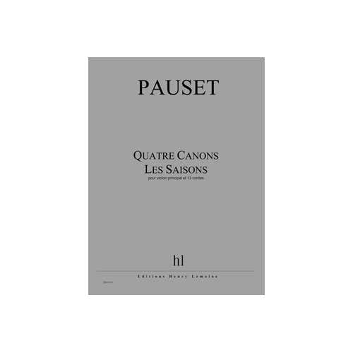 Jobert Pauset - Canons (4) - Les Saisons - Violon Principal et 13 Cordes