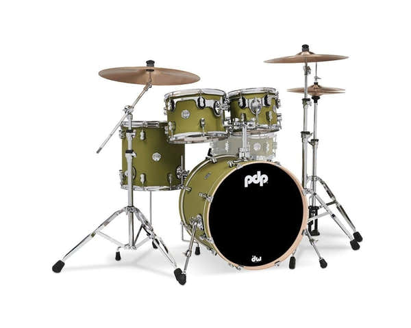 PDP By DW SHELL SET CONCEPT MAPLE FINISH PLY CM4 KIT 20" SATIN OLIVE PDCM20FNSO