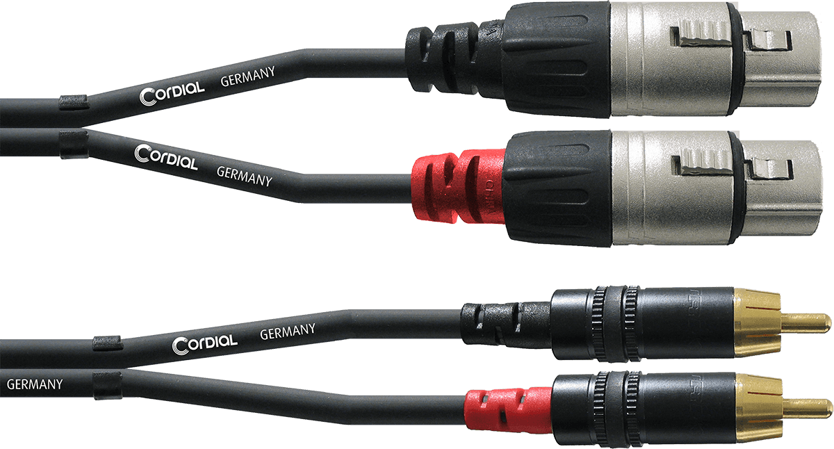 Double Audio Cable XLR Female/RCA 1,5 M