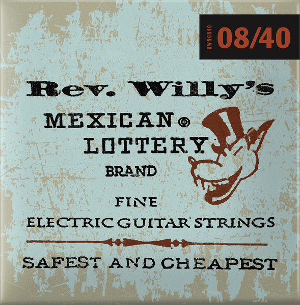 Dunlop ELECTRIC STRINGS SIGNATURE REV. WILLY'S LOTTERY FINE !8-10-12-12-20W-30-40