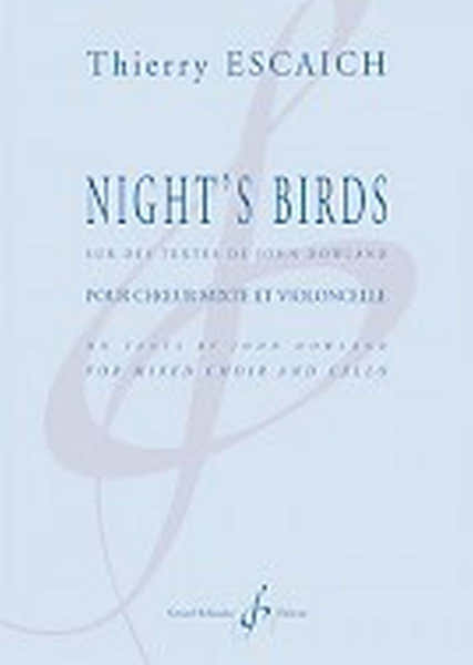 Billaudot Escaich Thierry - Night's Birds - Choeur Mixte et Violoncelle