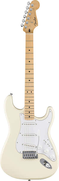 Fender Standard Stratocaster MN White Pickguard Olympic White