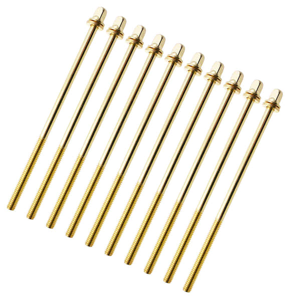 Sparedrum TRC-115W-BR - 115MM TENSION ROD BRASS WITH WASHER - 7/32" THREAD (X10)