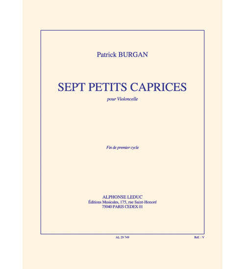 Leduc 7 petits caprices pour Violoncelle solo
