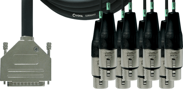 Cordial Interface Cable SUB-D/8 XLR Females - 1,5 M