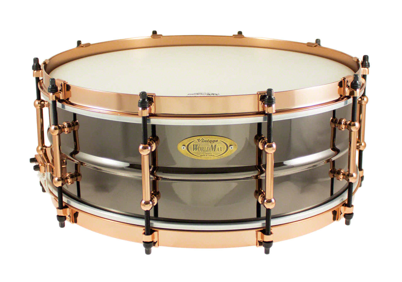 BK-5014SFXG - BLACK DAWG AZTEC GOLD VINTAGE 14" X 5" SNARE DRUM - BRASS SHELL