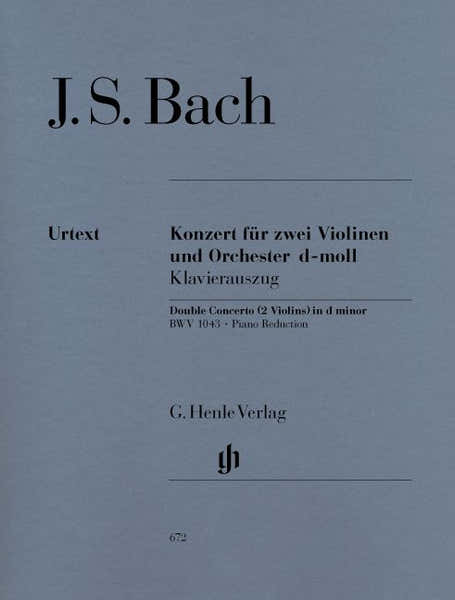Henle Verlag Bach J.S. - Concerto For 2 Violins And Orchestra D Minor BWV 1043